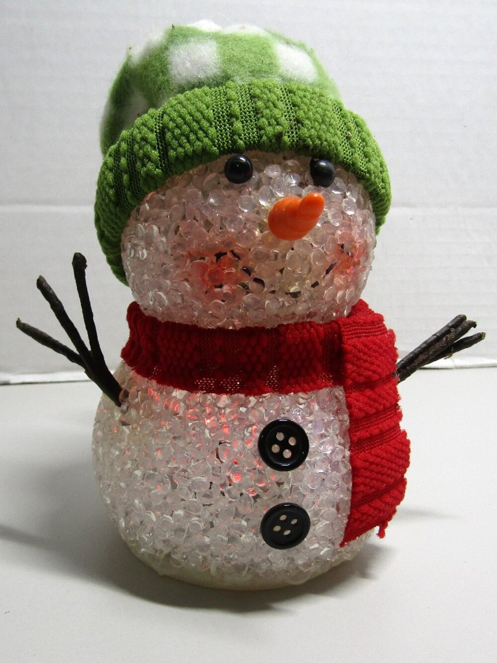 Light up Snowman changing colors new batteries